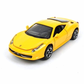 Метална кола Ferrari, с отварящи се врати, Жълта