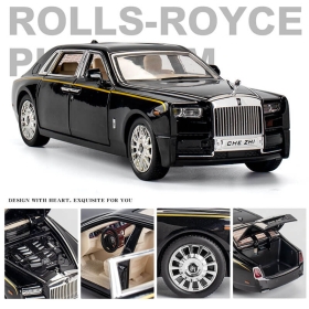 Метална кола Rolls-Royce Phantom, с отварящи се врати, черна