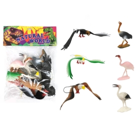 Комплект фигурки от птици, животни за игра, 6 броя