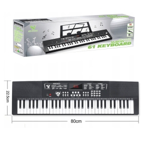 Детски електронен синтезатор с микрофон и зарядно- 61 клавиша