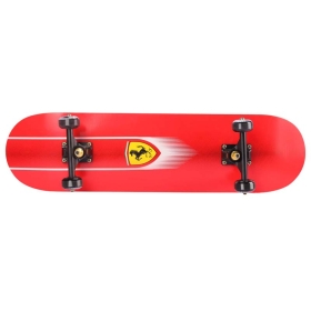 Скейтборд Ferrari за деца и възрастни със състезателен принт – червен
