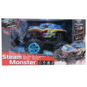 Кола с пара и дистанционно управление Steam Monster, Динозавър, 1:18