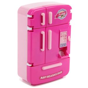 Детски хладилник с звук, светлини и аксесоари, розов