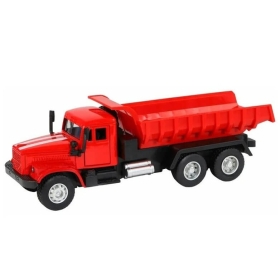 Камион самосвал, с метална кабина, червен, без опаковка
