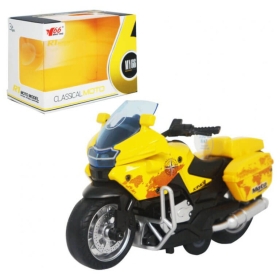 Метален мотоциклет, жълт