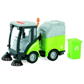 Детски камион за боклук метачка, зелена