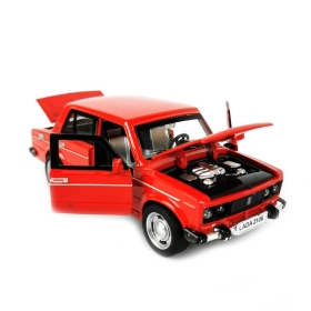 Метална кола Лада/Lada, със светлини и звуци, Червена