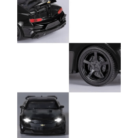 Метален автомобил Chevrolet Camaro, със светлини и звуци, Черен