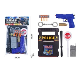 Детски полицейски комплект, С пистолет и аксесоари