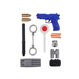 Детски полицейски комплект, С пистолет, белезници и аксесоари