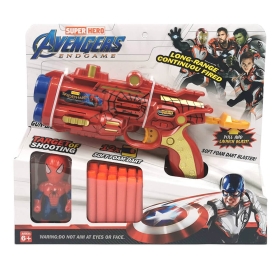 Детски пистолет Spiderman, С фигура и меки стрели