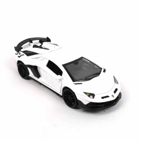 Метален автомобил, Lamborghini, Със звук и светлини, Бяла