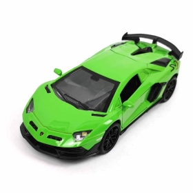 Метален автомобил, Lamborghini, Със звук и светлини, Зелена