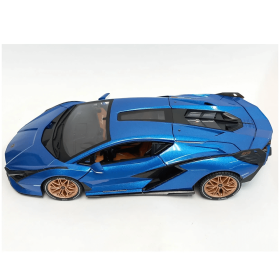 Метален автомобил, Lamborghini Sian, Със звук и светлини, Синя