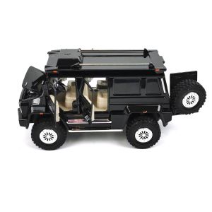 Детски джип Mercedes UNIMOG, Метален, Отварящи се врати, Черен, Без опаковка
