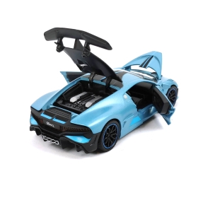 Метална кола Bugatti Divo, С отварящи се врати, Звуци, Синя, Без опаковка