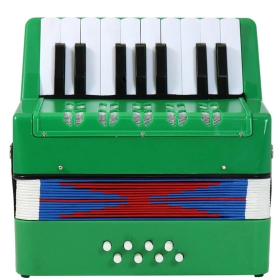 Детски акостичен акордеон, зелен