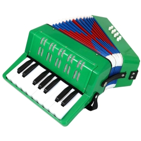 Детски акостичен акордеон, зелен