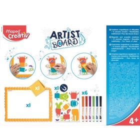 Табло за рисуване Maped, Развитие на творчески умения, Прозрачно, Изтриваемо, Artist Board, 21 части