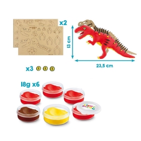 Комплект за моделиране Maped, С глина, Макет с динозавър 