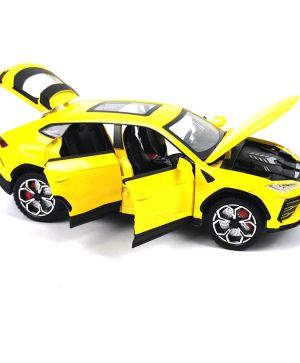 Метален джип Lamborghini Urus SUV, С отварящи се врати, Жълт