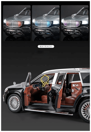 Метален джип mercedes-maybach gls 600, С отварящи се врати, Черен