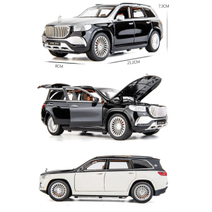 Метален джип mercedes-maybach gls 600, С отварящи се врати, Черен