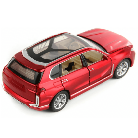 Метален джип BMW X7, Със светлини и звуци, Червен, Без опаковка