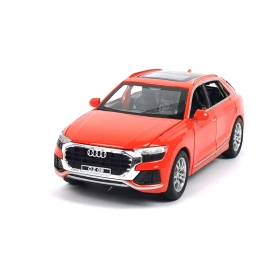 Метален джип Audi Q8, Със светлини и звуци, Червен, Без опаковка