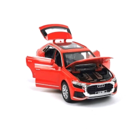 Метален джип Audi Q8, Със светлини и звуци, Червен, Без опаковка