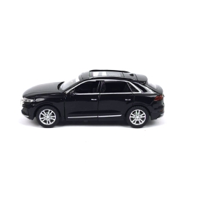Метален джип Audi Q8, Със светлини и звуци, Черен, Без опаковка