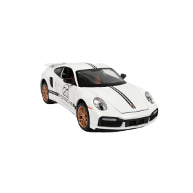Метална количка Porsche 911 GT3, С отварящи се врати, Бяла, Без опаковка
