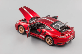 Метална количка Porsche 911 GT3, С отварящи се врати, Червена, Без опаковка