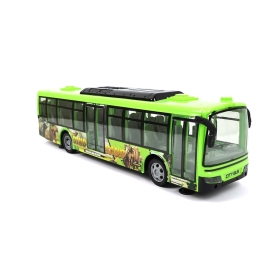 Детски автобус, С дистанционно управление, Акумулаторна батерия, Зелен