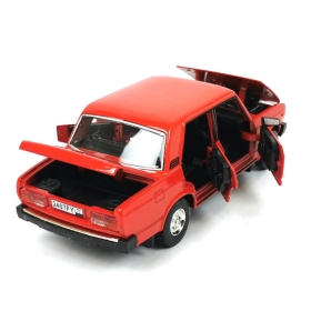 Метална кола Lada, със светлини и звуци, Червена, Без опаковка