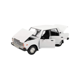 Метална кола Lada, със светлини и звуци, Бяла, Без опаковка