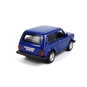 Метална кола Lada Niva, със светлини и звуци, Синя, Без опаковка