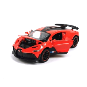 Метална кола Bugatti Divo, С отварящи се врати, Червена, Без опаковка