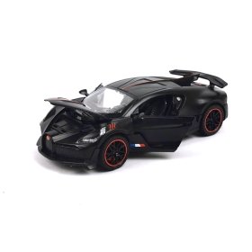 Метална кола Bugatti Divo, С отварящи се врати, Черна, Без опаковка