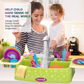 Детска мивка, С течаща вода и други аксесоари
