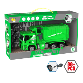 Детски камион за боклук, За разглобяване и сглобяване, Светлини, Звуци