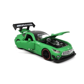 Метален автомобил Mercedes AMG GTR, Отварящи врати, Зелен, Без опаковка