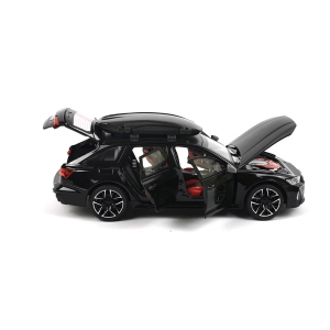 Метална количка Audi Rs6, Със светлини и звуци, Черна, Без опаковка