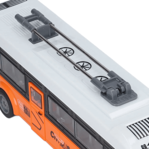 Детски тролейбус, С дистанционно управление, Отварящи се врати, Оранжев