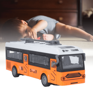 Детски тролейбус, С дистанционно управление, Отварящи се врати, Оранжев