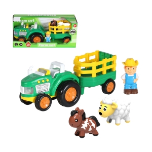 Детски трактор, С ремарке и животните от фермата