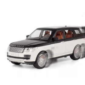 Метален автомобил Range Rover, С отварящи се врати, Бяла, Без опаковка