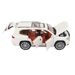 Метален джип Toyota Land Cruiser, Бяла, Без опаковка