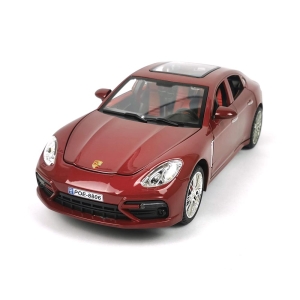 Метална кола Porsche Panamera, Със светлини и звуци, Бордо, 1:18, Без опаковка