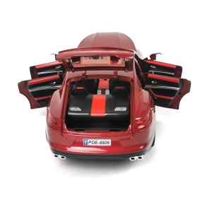 Метална кола Porsche Panamera, Със светлини и звуци, Бордо, 1:18, Без опаковка